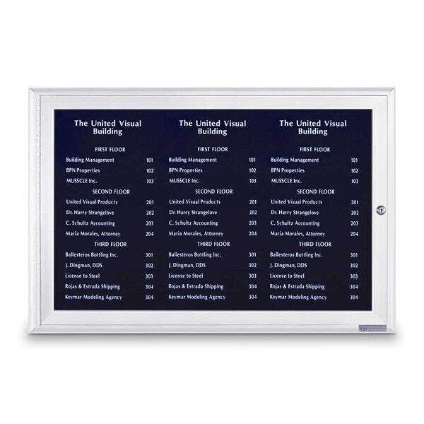 Outdoor Enclosed Combo Board, 72"x36", Satin Frame/Black Porc & Buff